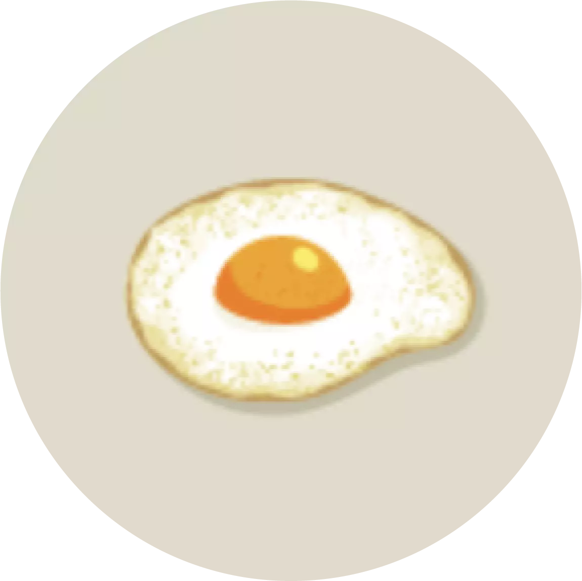Crispy fried egg cooked in butter
