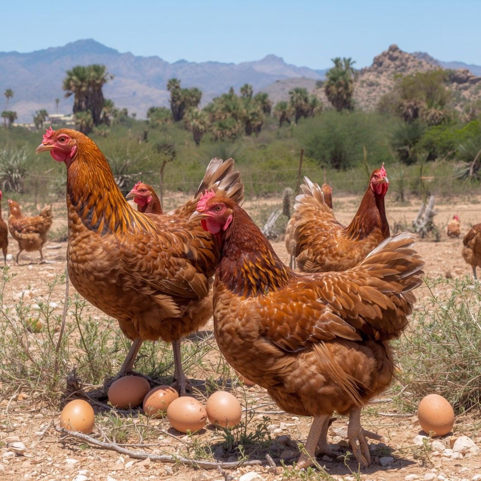 Organic free range eggs and hens in the UAE
