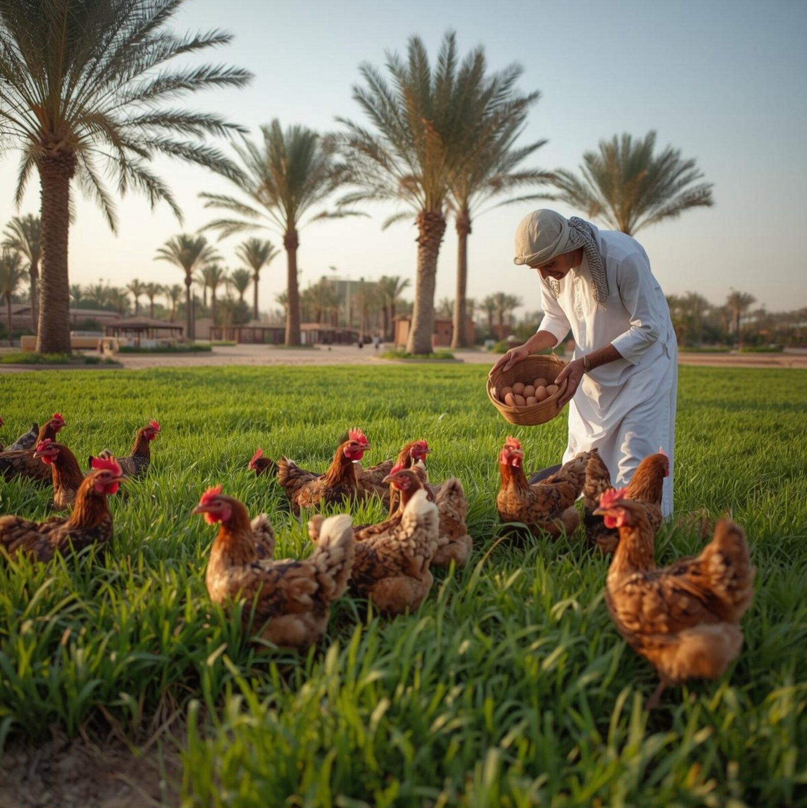 UAE farm environment supporting organic free range eggs