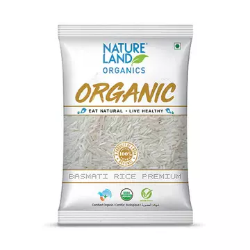 Natureland Organic Basmati Rice Premium 1 Kg.أرز بسمتي عضوي فاخر 1 كجم