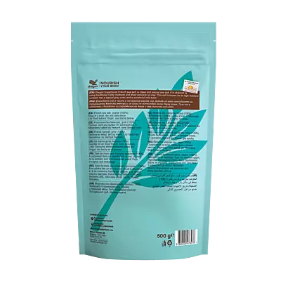 DRAGON SUPERFOODS -PURE FRENCH SEA SALT COARSE 500G.دراجون سوبرفوودز - ملح البحر الفرنسي النقي الخشن 500 جرام. DRAGON SUPERFOODS -PURE FRENCH SEA SALT COARSE 500G.دراجون سوبرفوودز - ملح البحر الفرنسي النقي الخشن 500 جرام.