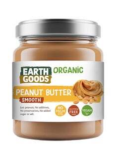 EARTH GOODS - ORGANIC PEANUT BUTTER SMOOTH (15838) NO PALM OIL GLUTEN FREE VEGAN NET WT 220GM. زبدة الفول السوداني العضوية ناعمة. خالي من زيت النخيل، خالي من الغلوتين، نباتي صافي، وزن 220 جم EARTH GOODS - ORGANIC PEANUT BUTTER SMOOTH (15838) NO PALM OIL GLUTEN FREE VEGAN NET WT 220GM. زبدة الفول السوداني العضوية ناعمة. خالي من زيت النخيل، خالي من الغلوتين، نباتي صافي، وزن 220 جم