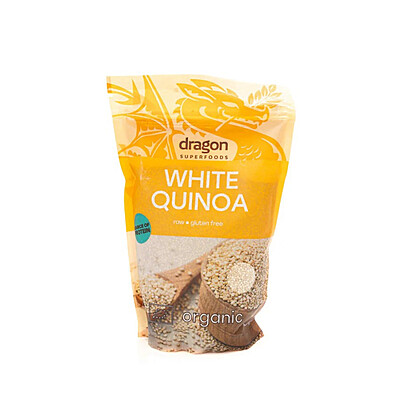 DRAGON SUPERFOODS- QUINOA WHITE 500G.دراجون سوبرفوودس - كينوا بيضاء 500 جرام.