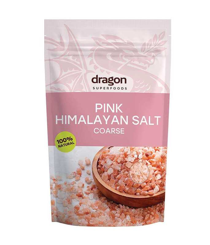 DRAGON SUPERFOODS- PINK HIMALAYAN SALT COARSE 500G.دراجون سوبرفوودز - ملح الهيمالايا الوردي الخشن 500 جرام.